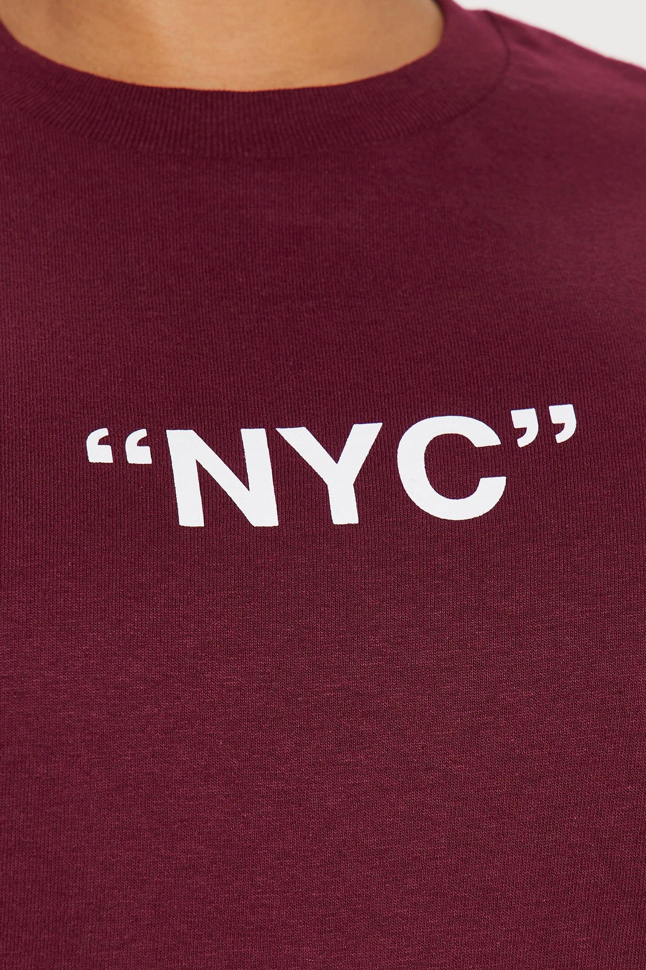 Destination NYC Graphic T-Shirt - Burgundy sold by Fashion Nova product image thumbnail 4