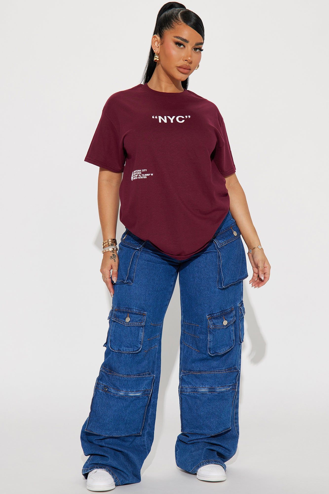 Destination NYC Graphic T-Shirt - Burgundy sold by Fashion Nova product image thumbnail 2