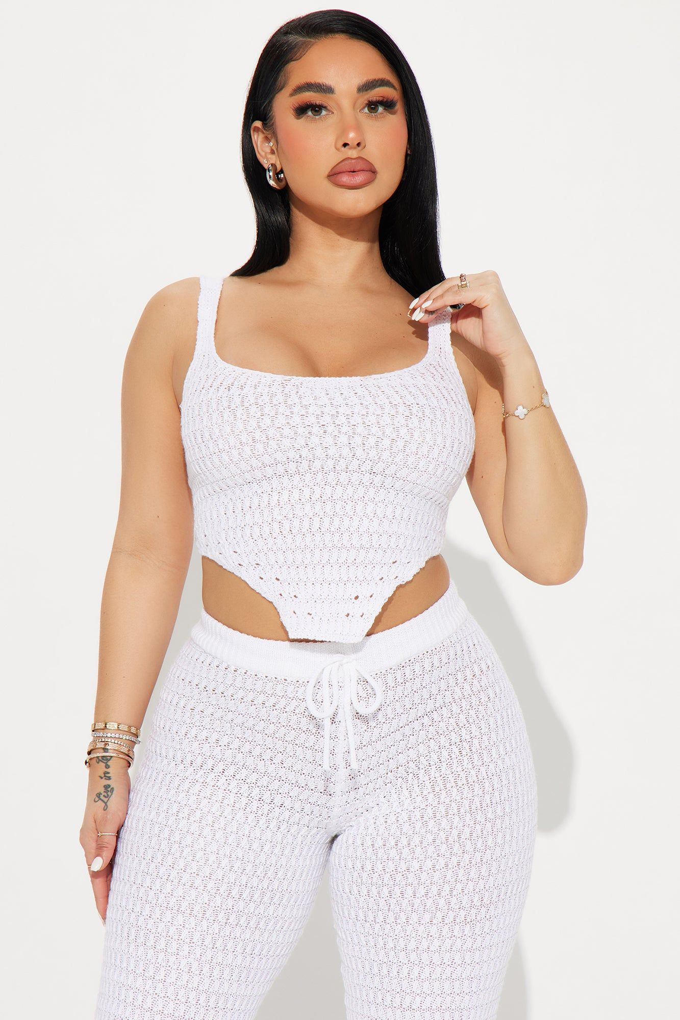 Carol Crochet Pant Set - White sold by Fashion Nova product image thumbnail 2