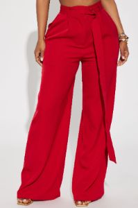 Business With A Side of Cool Trouser - Red sold by Fashion Nova