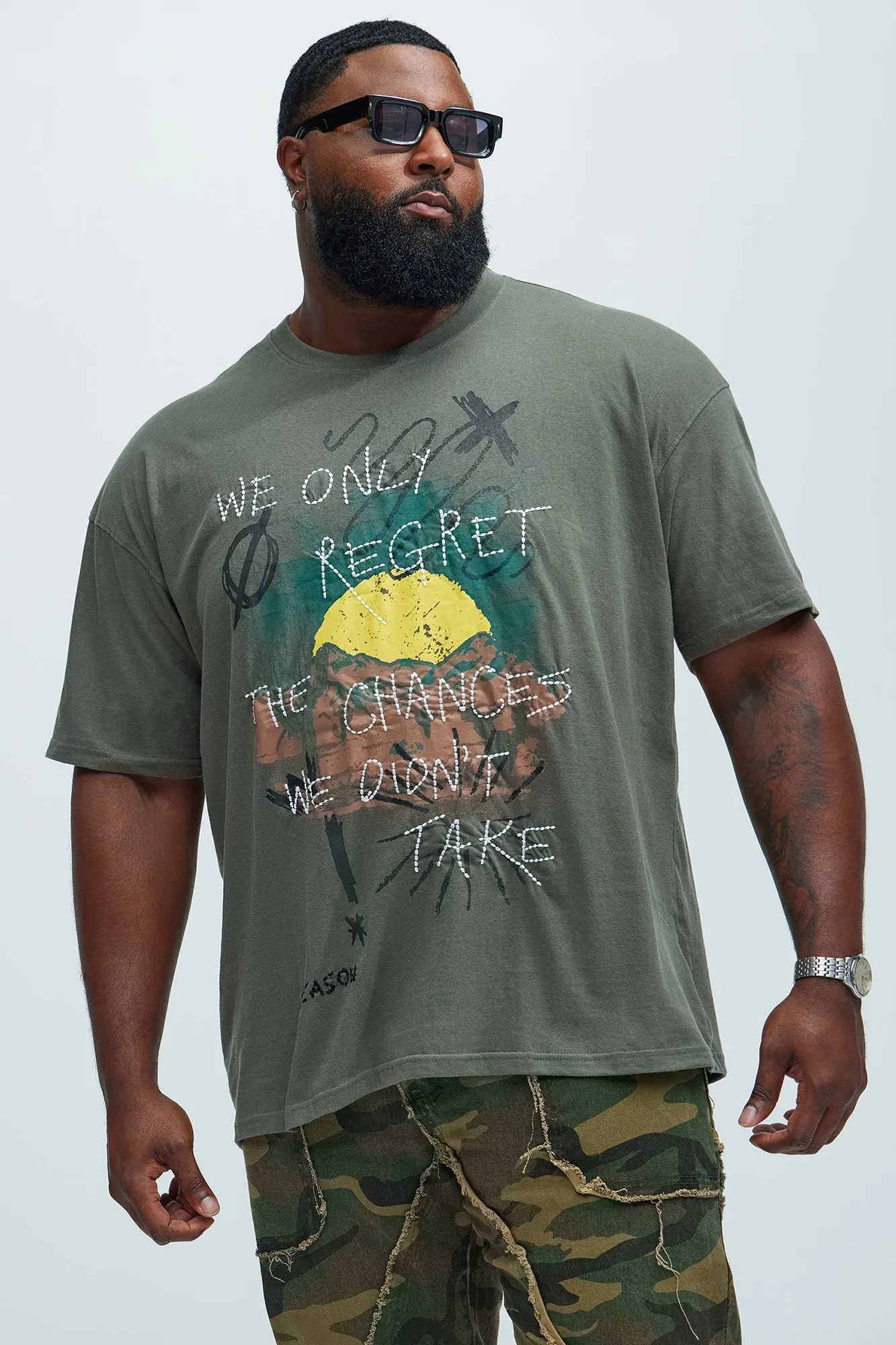 No Regrets Short Sleeve Tee - Olive sold by Fashion Nova product image thumbnail 4