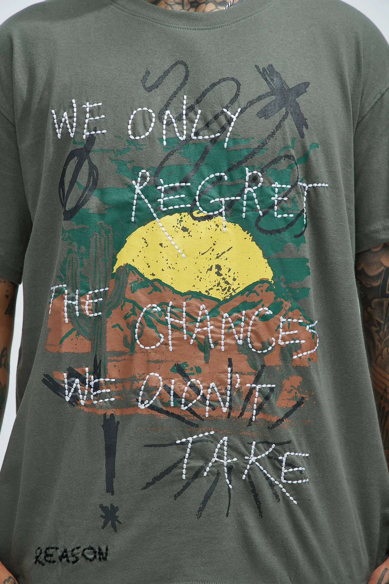 No Regrets Short Sleeve Tee - Olive sold by Fashion Nova product image thumbnail 3