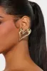 Abstract Heart Studs - Gold sold by Fashion Nova