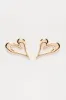 Abstract Heart Studs - Gold sold by Fashion Nova