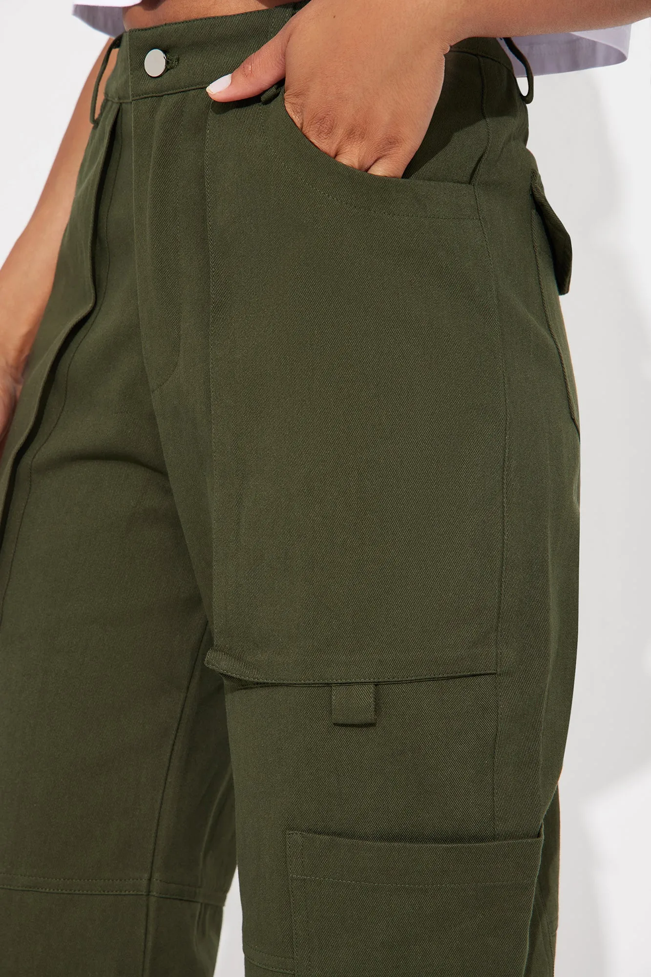 Melanie Straight Leg Cargo Pant - Olive sold by Fashion Nova product image thumbnail 3