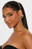 Abstract Heart Studs - Gold sold by Fashion Nova