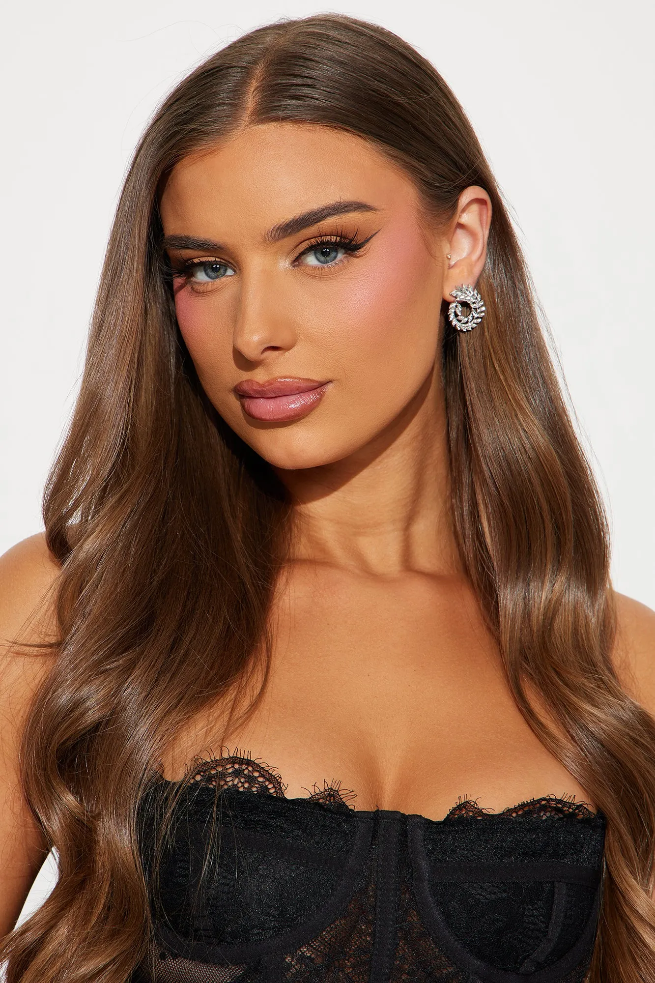 Vine Of Rhinestone Earrings - Silver sold by Fashion Nova product image thumbnail 2