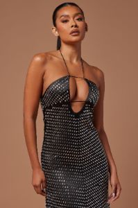 Jemina Embellished Maxi Dress - Black sold by Fashion Nova
