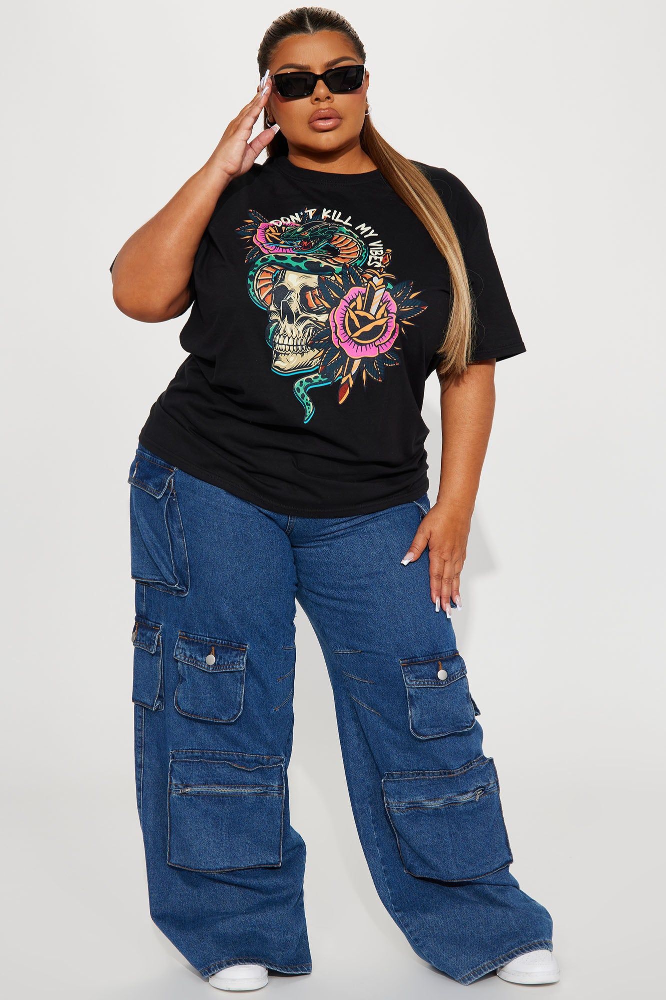 Don't Kill My Vibes Graphic Tee - Black sold by Fashion Nova product image thumbnail 5