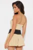 Tyla Pleated Mini Dress - Tan sold by Fashion Nova