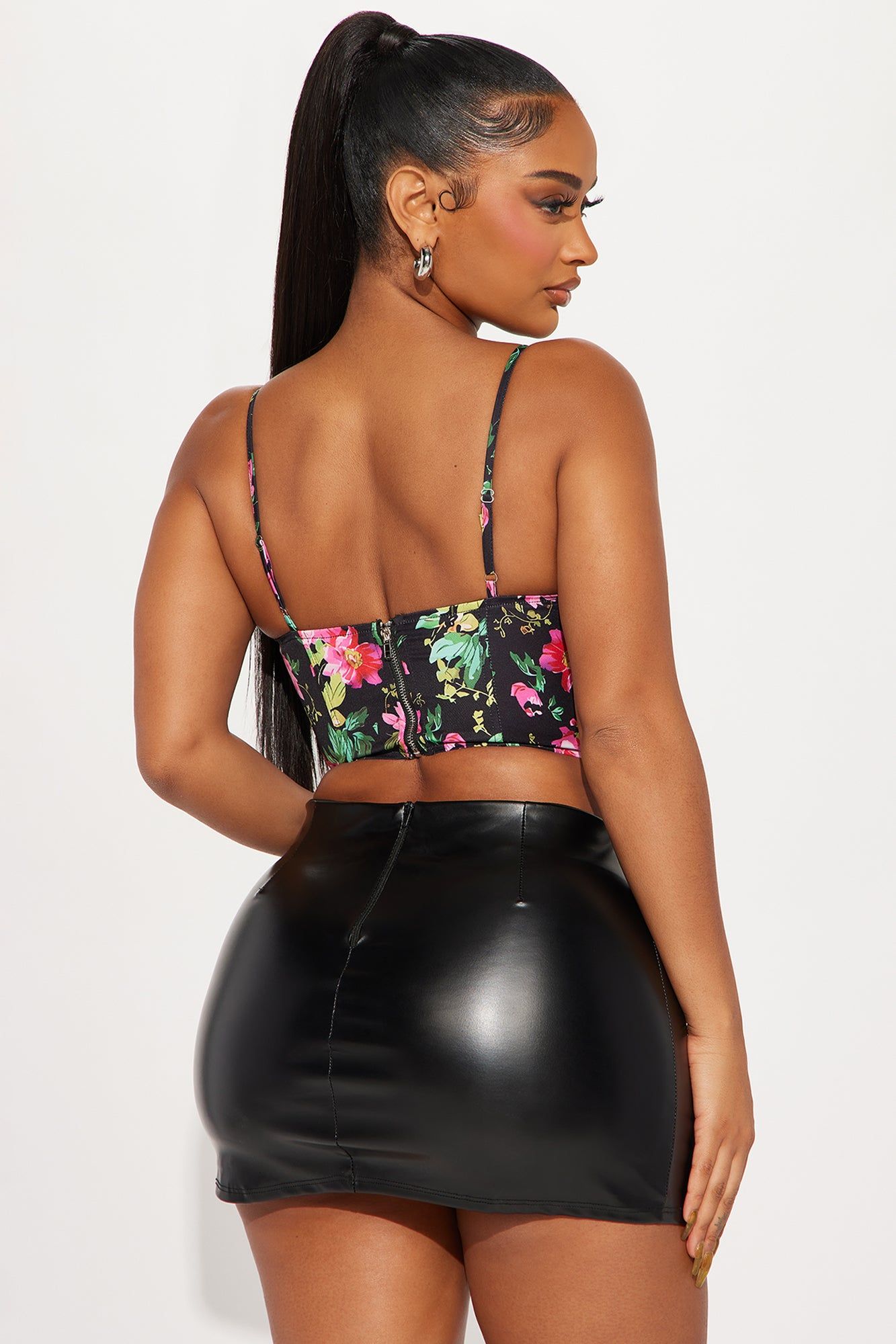 Wisteria Floral Corset Top - Black/combo sold by Fashion Nova product image thumbnail 3