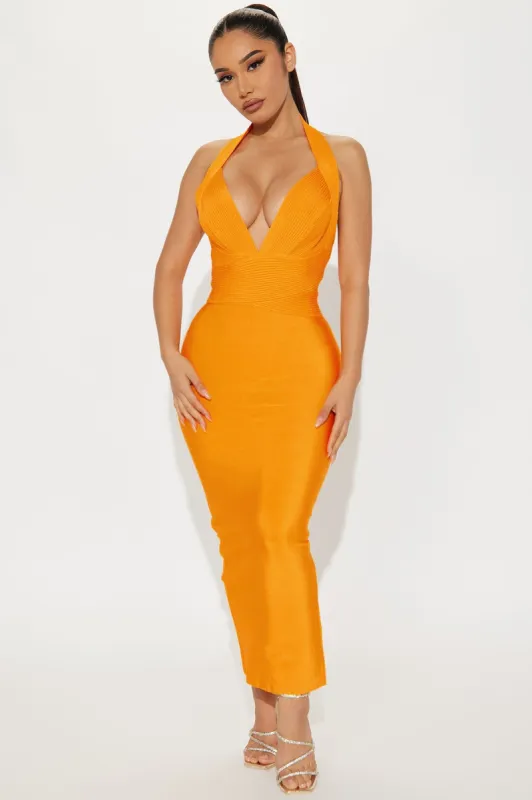 Tiffani Bandage Maxi Dress - Orange sold by Fashion Nova