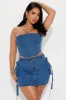 Not Your Girlfriend Denim Skirt Set - Medium Wash sold by Fashion Nova
