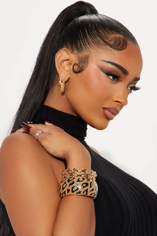 Hear The Roar 3 Piece Bangle Set - Gold sold by Fashion Nova