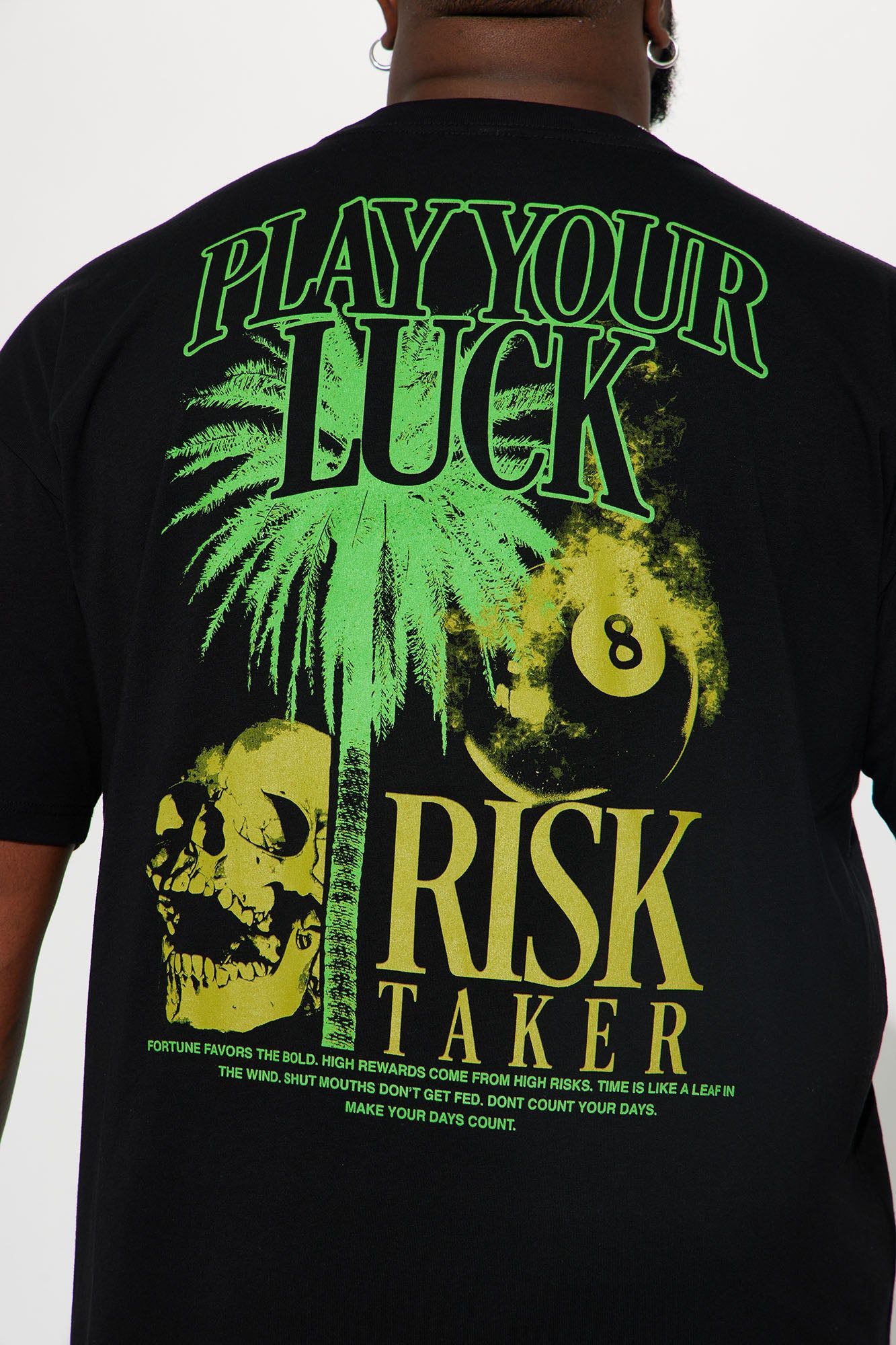 Play Your Luck Short Sleeve Tee - Black sold by Fashion Nova product image thumbnail 6