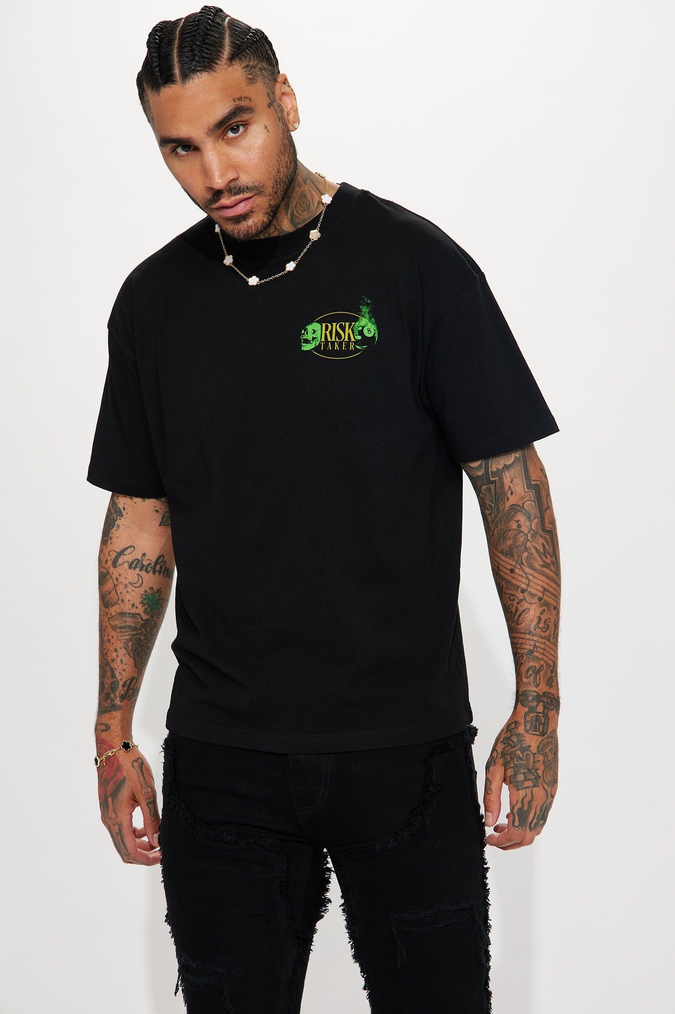 Play Your Luck Short Sleeve Tee - Black sold by Fashion Nova product image thumbnail 4