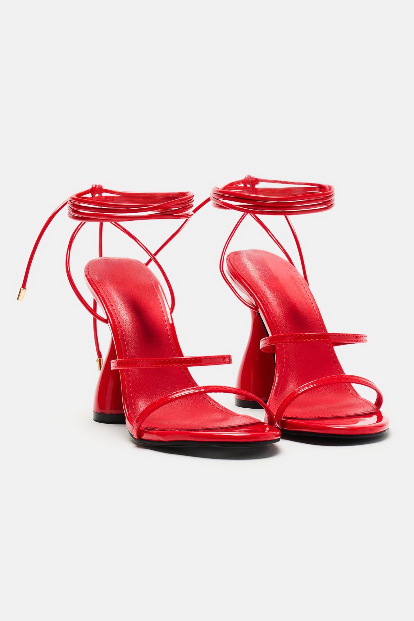 Out And About Wrap Up Heels - Red sold by Fashion Nova product image thumbnail 3