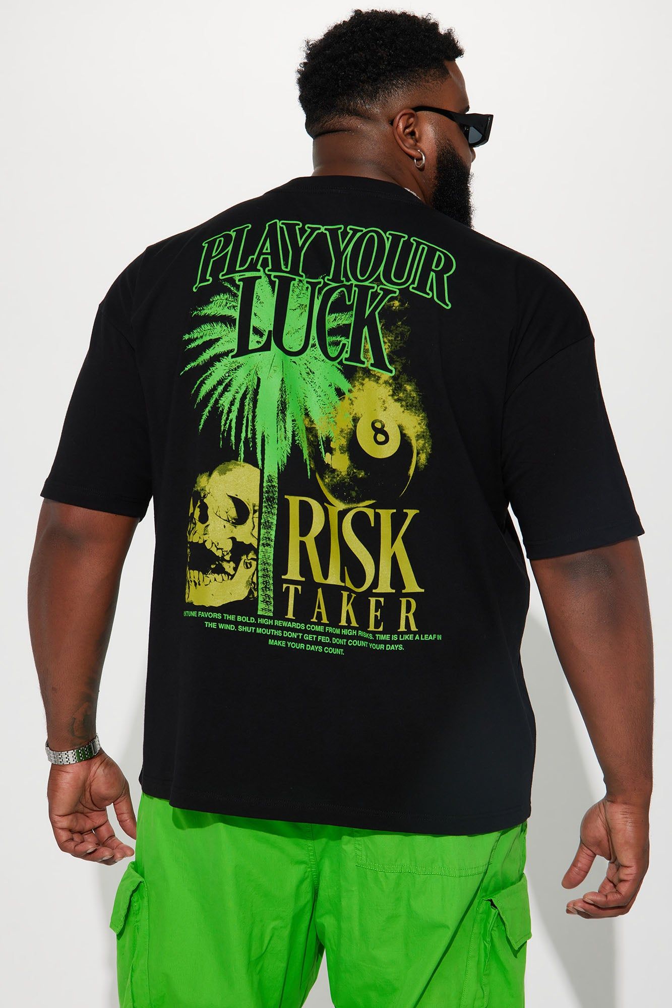 Play Your Luck Short Sleeve Tee - Black sold by Fashion Nova product image thumbnail 2