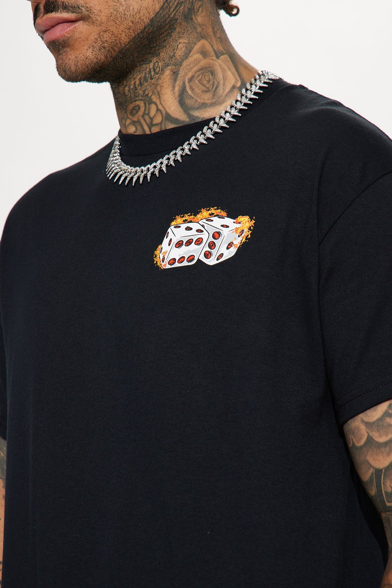 Dice Talk Short Sleeve Tee - Black sold by Fashion Nova product image thumbnail 5