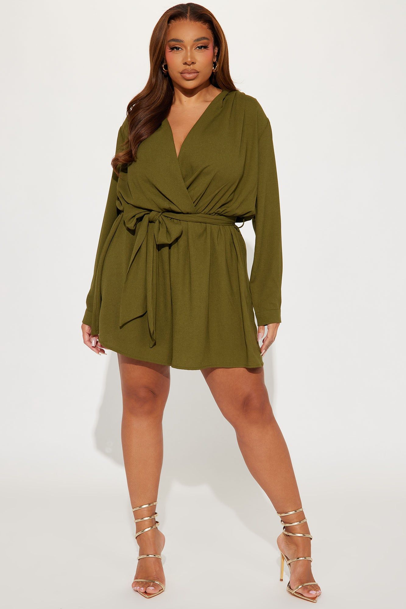 Nice For What Romper - Olive sold by Fashion Nova product image thumbnail 4