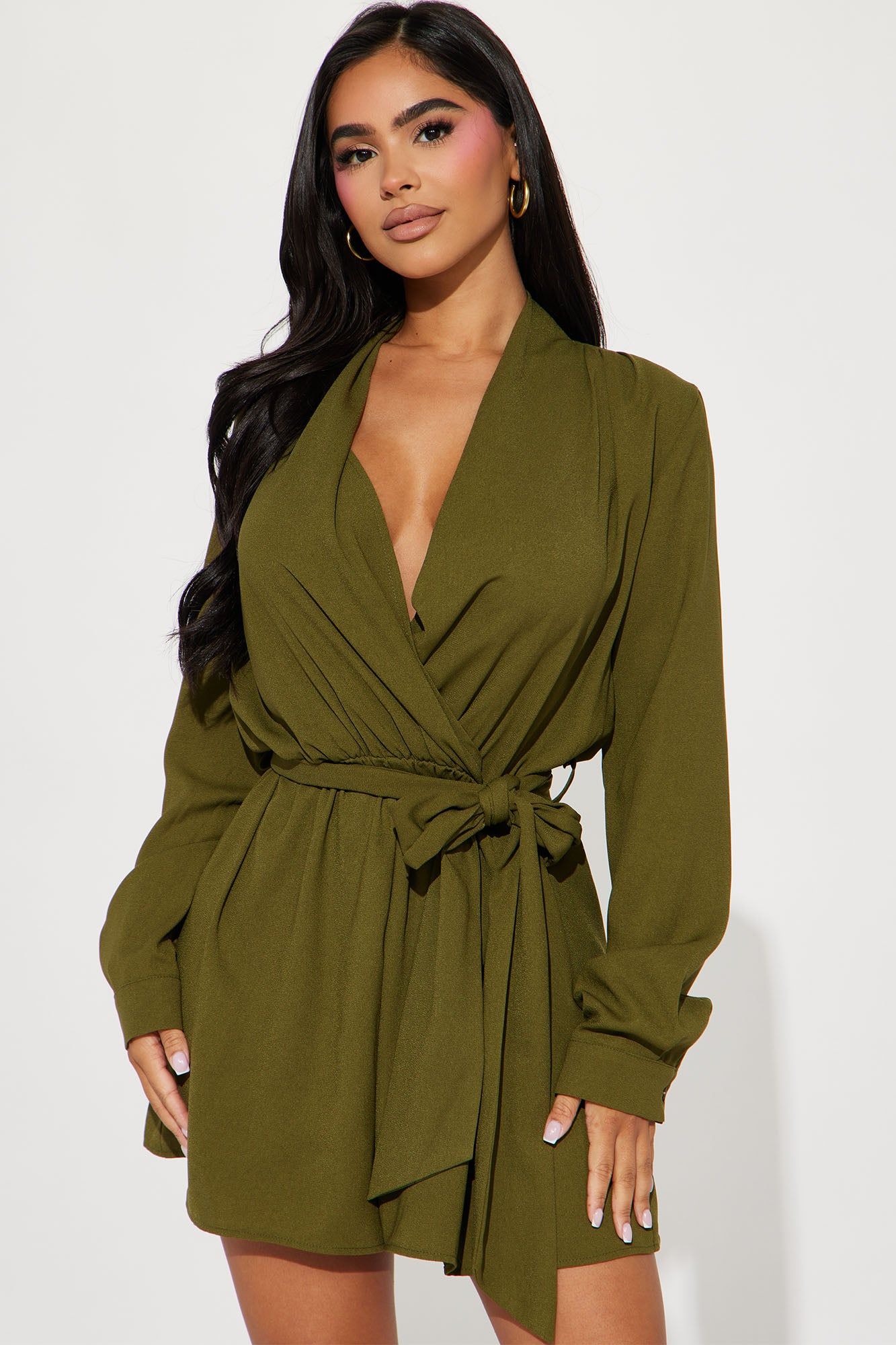 Nice For What Romper - Olive sold by Fashion Nova product image thumbnail 2