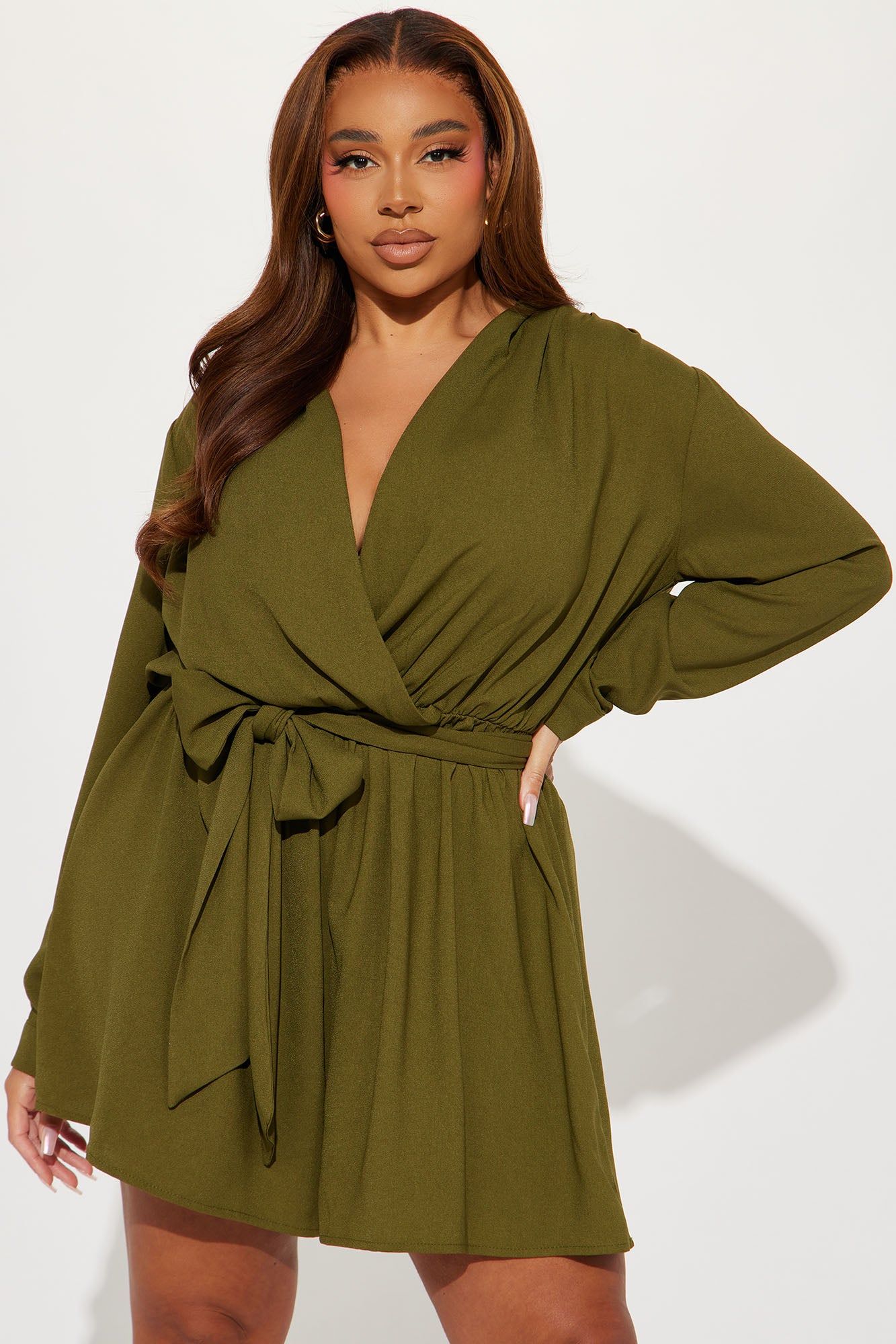 Nice For What Romper - Olive sold by Fashion Nova product image thumbnail 5