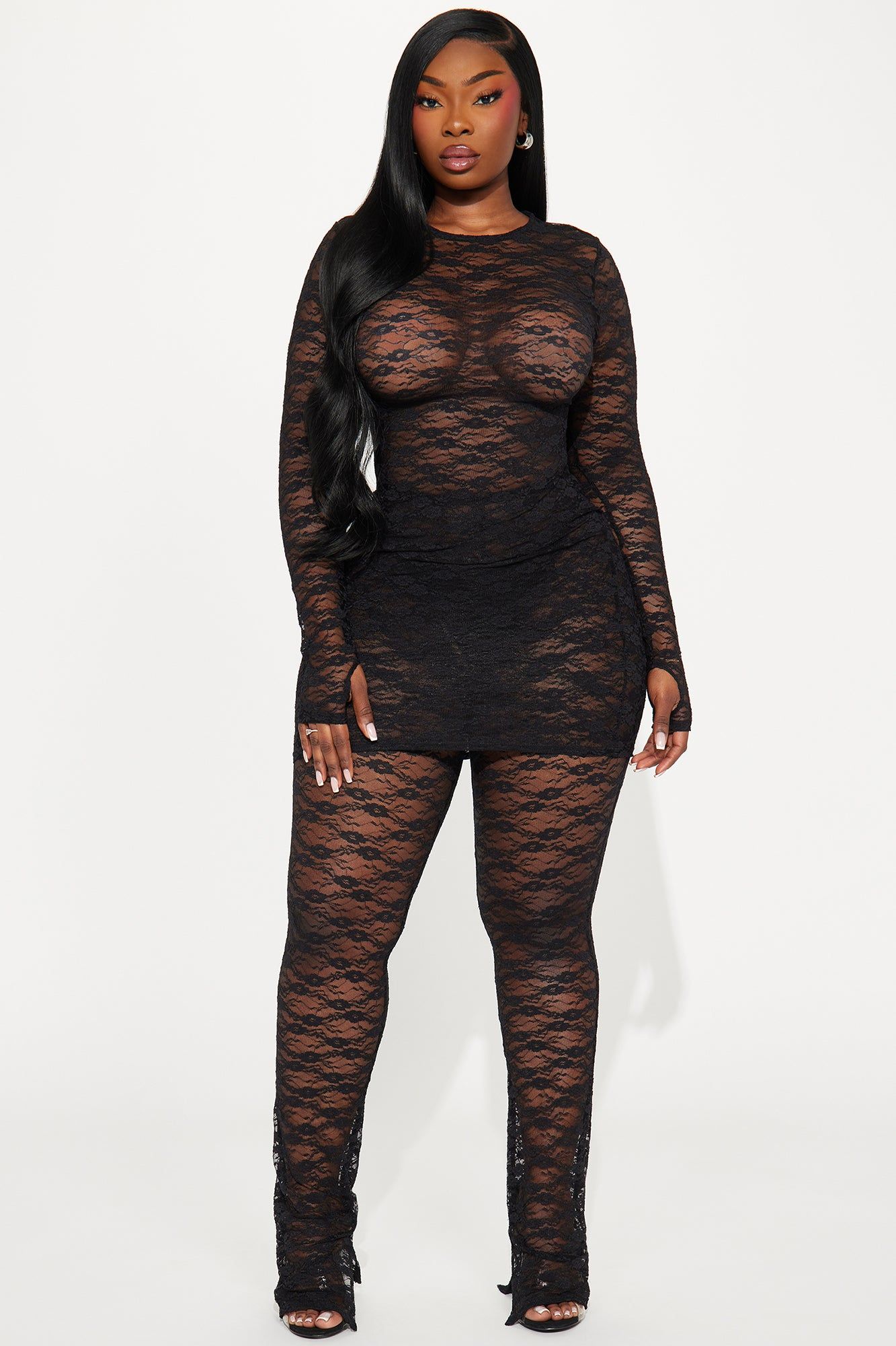 Steal Your Attention Lace Legging Set - Black sold by Fashion Nova product image thumbnail 4