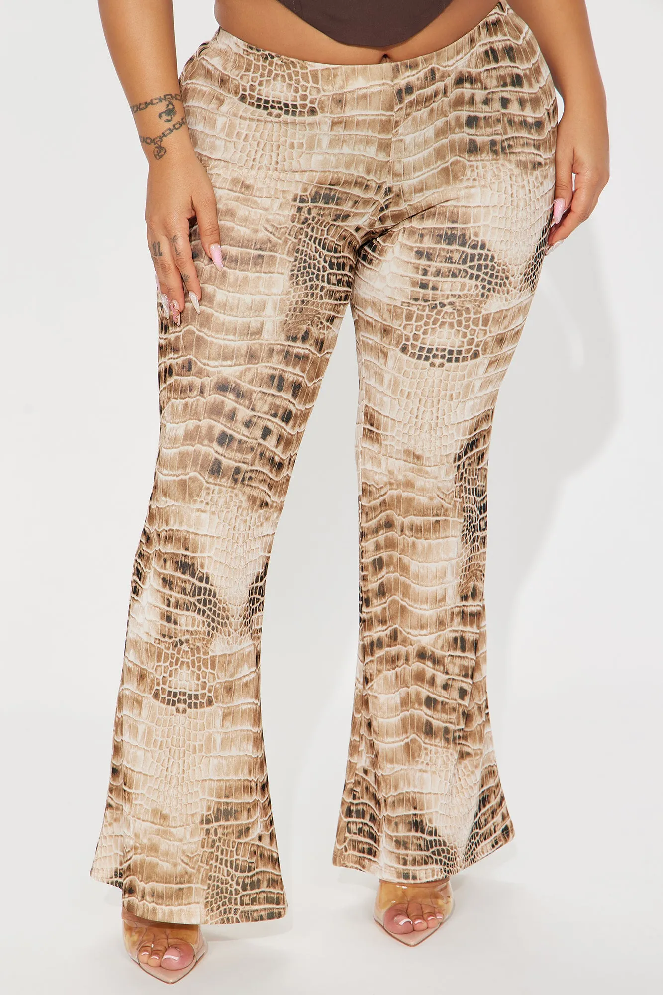 All My Poison Flare Pant - Tan/Multi sold by Fashion Nova product image thumbnail 5
