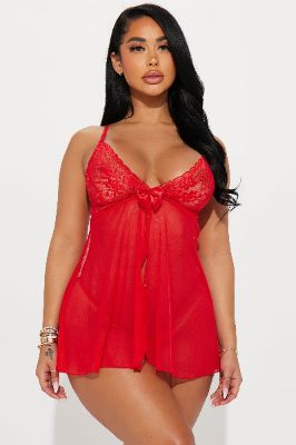 Heart Eyes For You Babydoll - Red sold by Fashion Nova