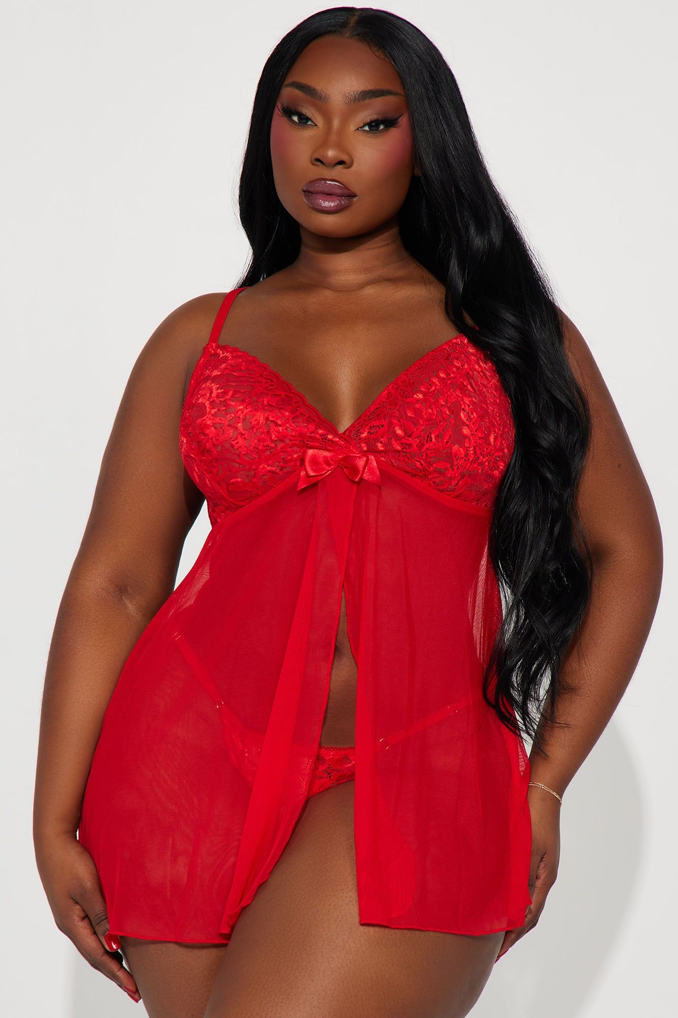 Heart Eyes For You Babydoll - Red sold by Fashion Nova product image thumbnail 4