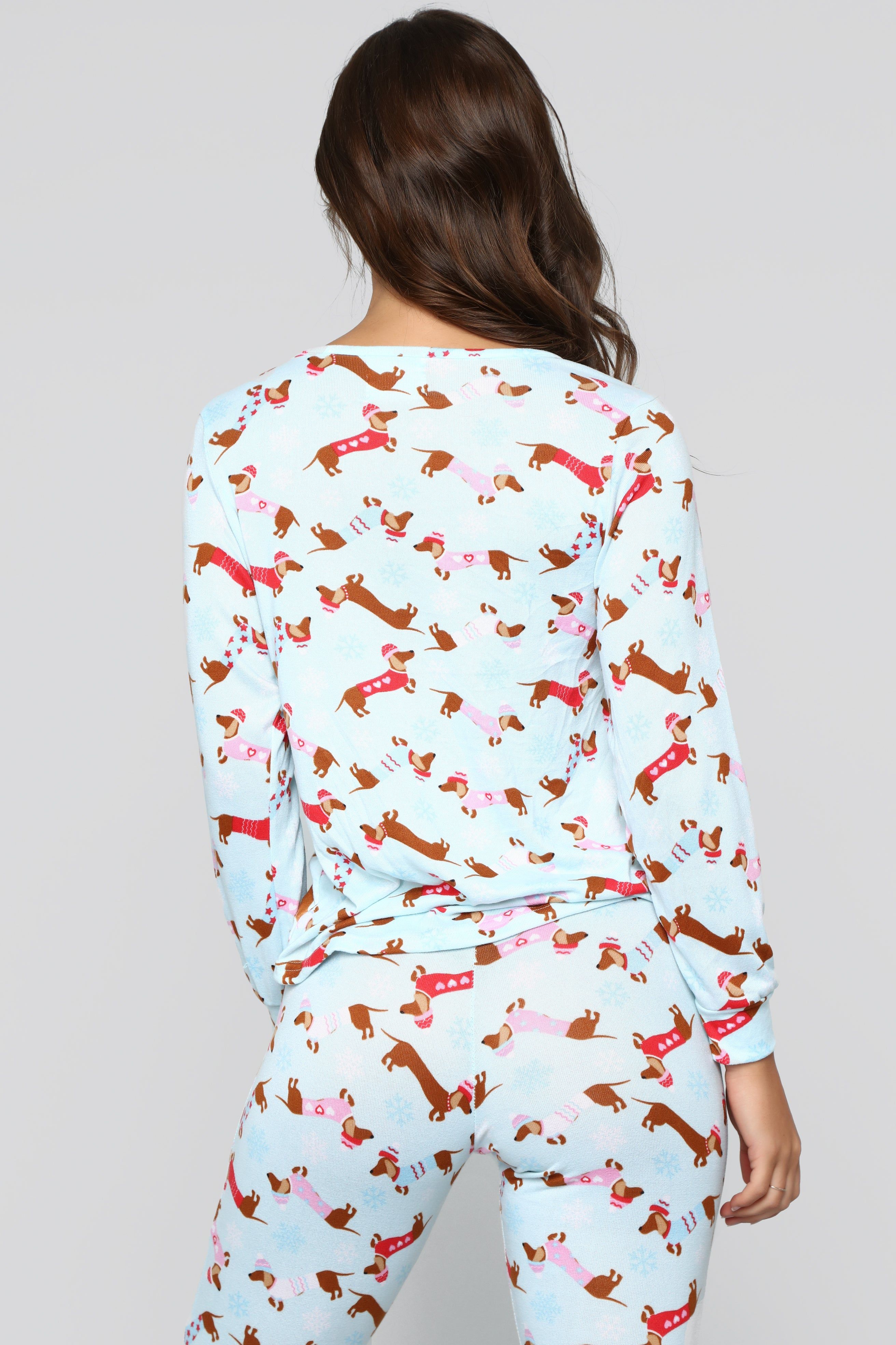 Santa Puppies PJ Set - Blue/combo sold by Fashion Nova product image thumbnail 5