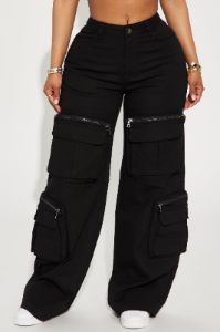 Keep On Moving Cargo Pant - Black sold by Fashion Nova