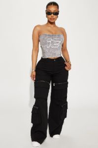 Keep On Moving Cargo Pant - Black sold by Fashion Nova