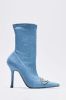 Not Missing You Heeled Boots - Denim sold by Fashion Nova