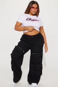 Keep On Moving Cargo Pant - Black sold by Fashion Nova