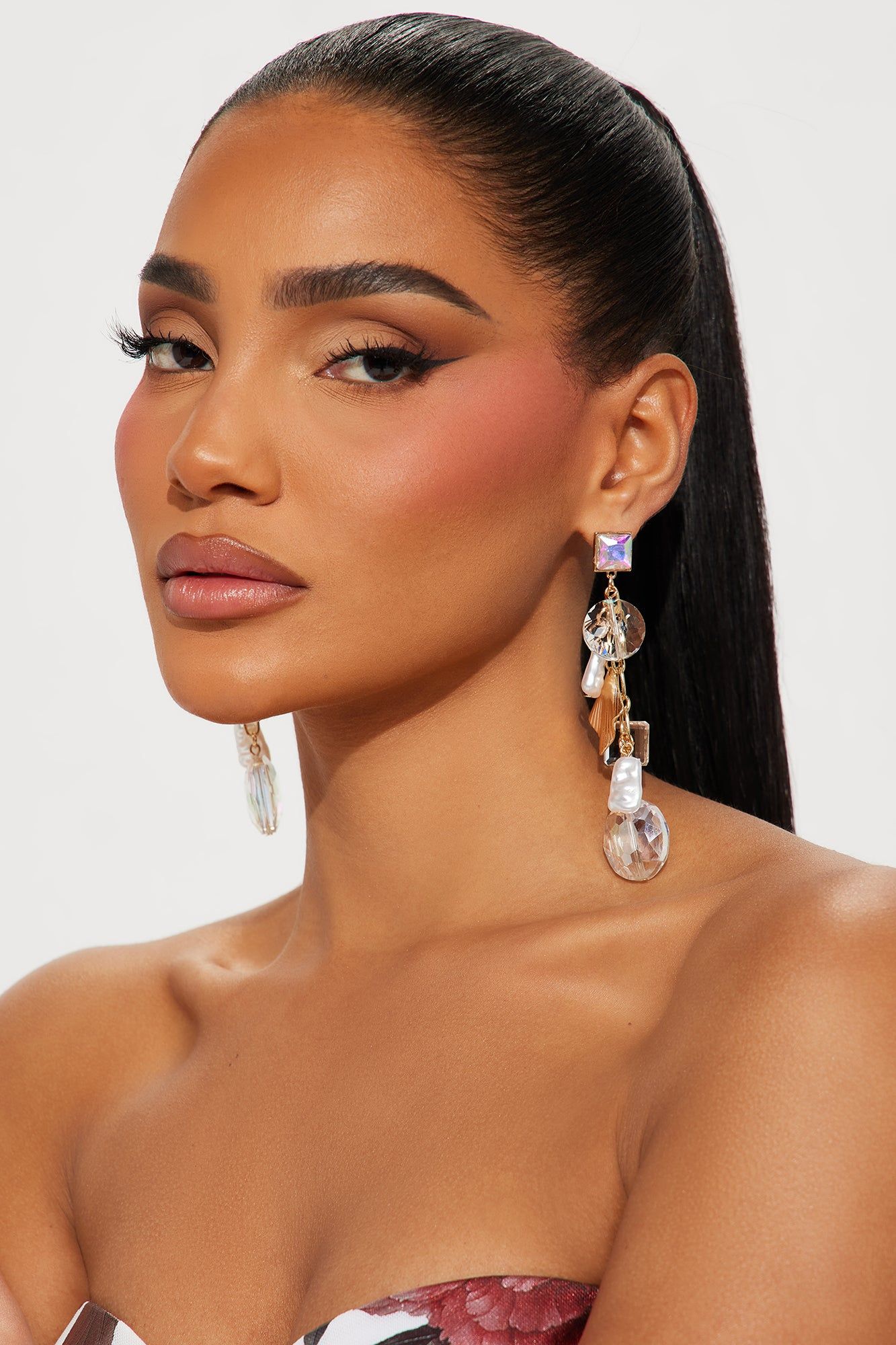 Sound Of The Waves Earrings - Gold/Clear sold by Fashion Nova product image thumbnail 3