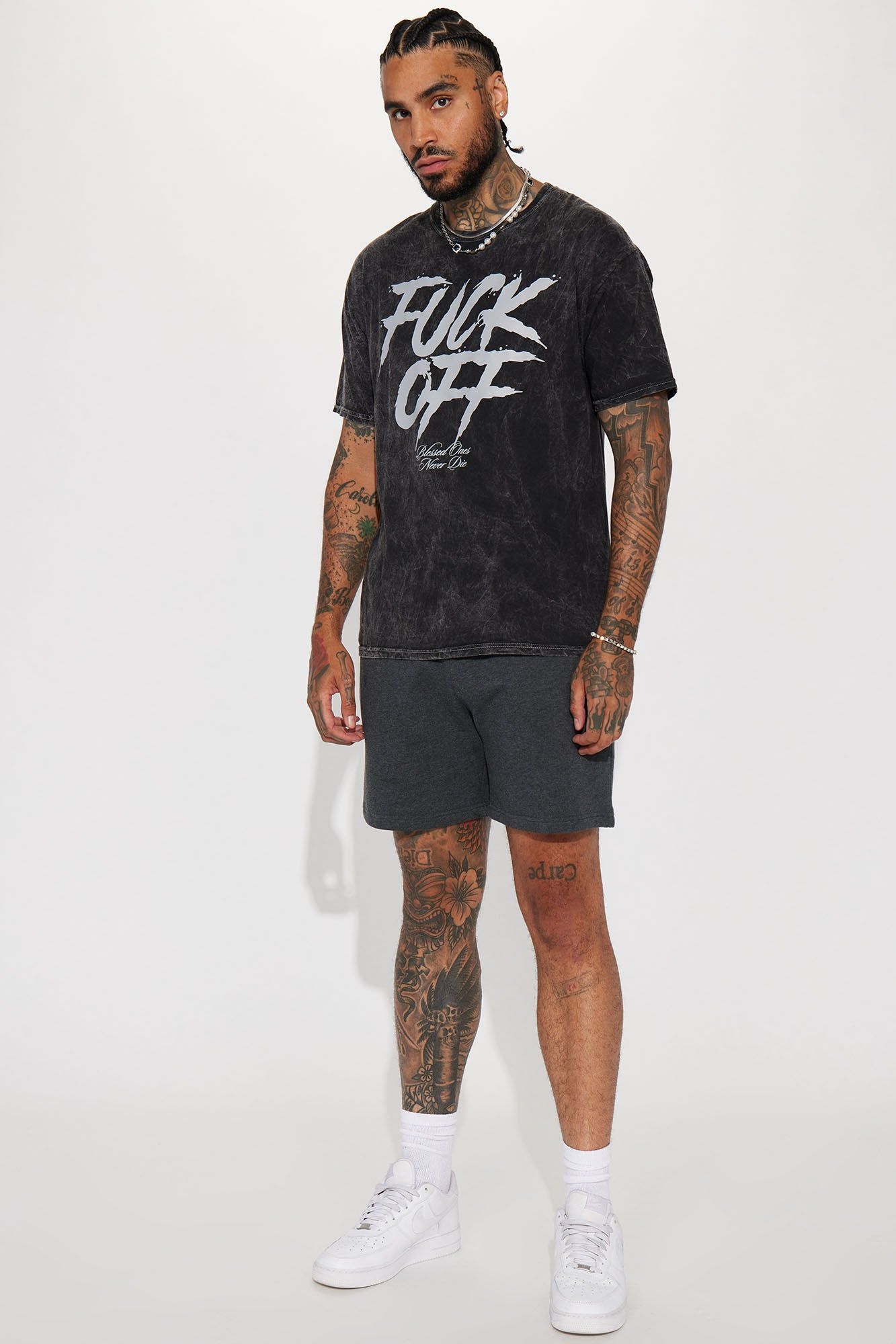 Fuck Off Forever Short Sleeve Tee - Black sold by Fashion Nova product image thumbnail 4