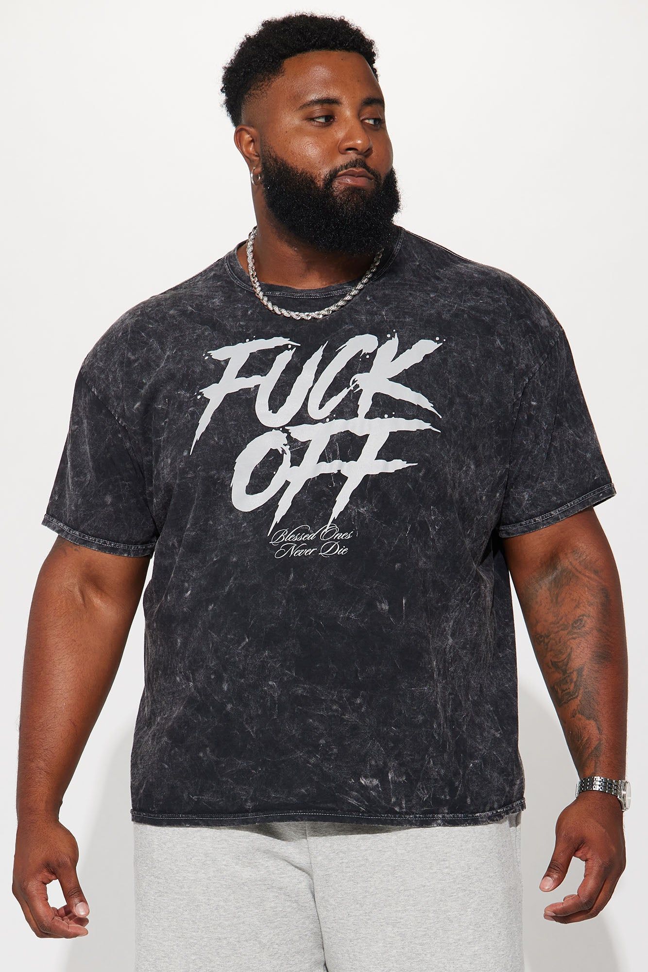 Fuck Off Forever Short Sleeve Tee - Black sold by Fashion Nova product image thumbnail 2