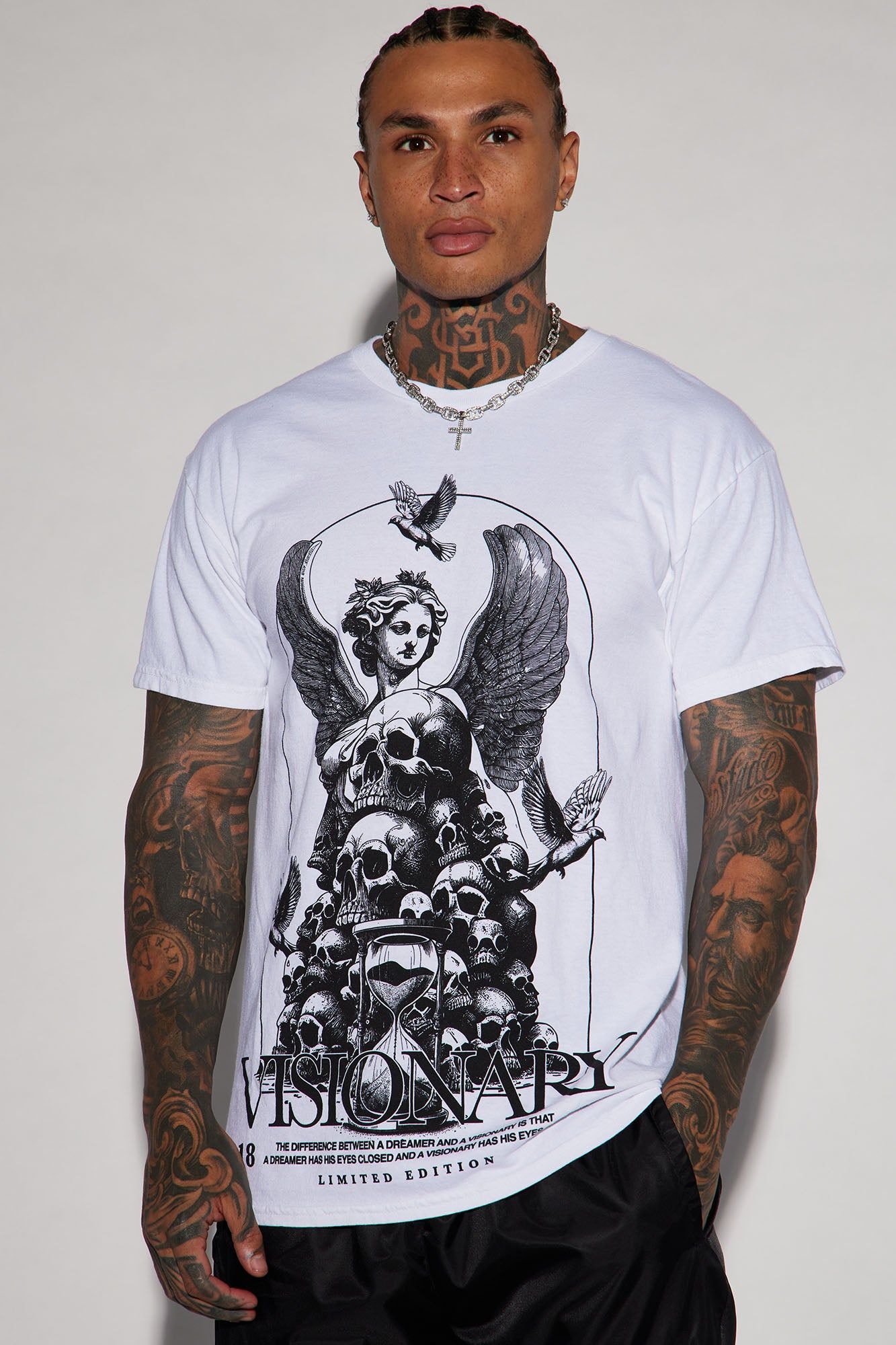 Visionary Angel Short Sleeve Tee - White sold by Fashion Nova