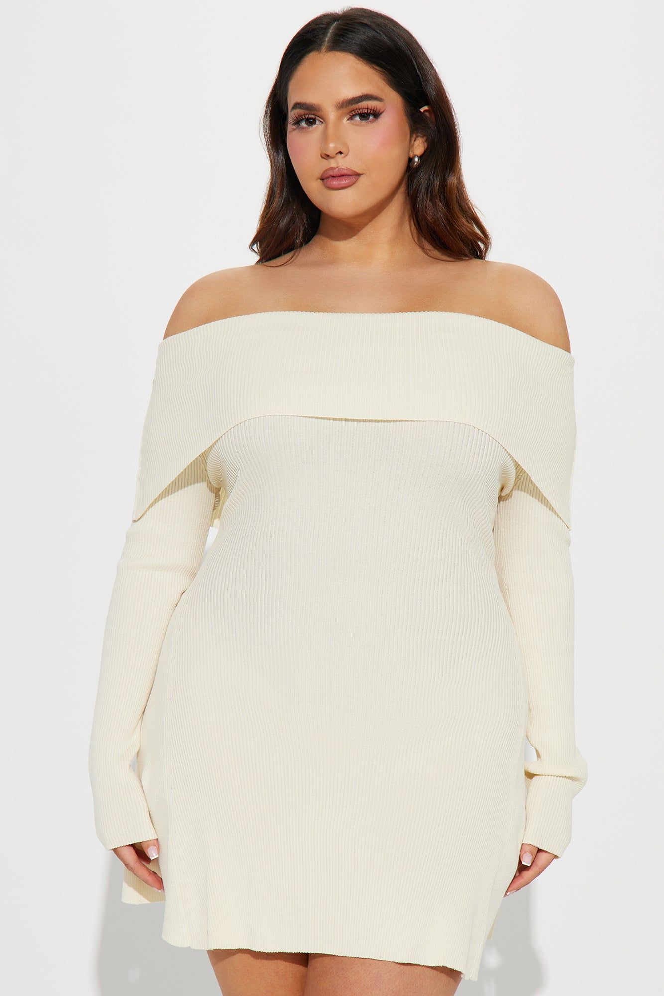 Amara Sweater Mini Dress - Ivory sold by Fashion Nova product image thumbnail 4