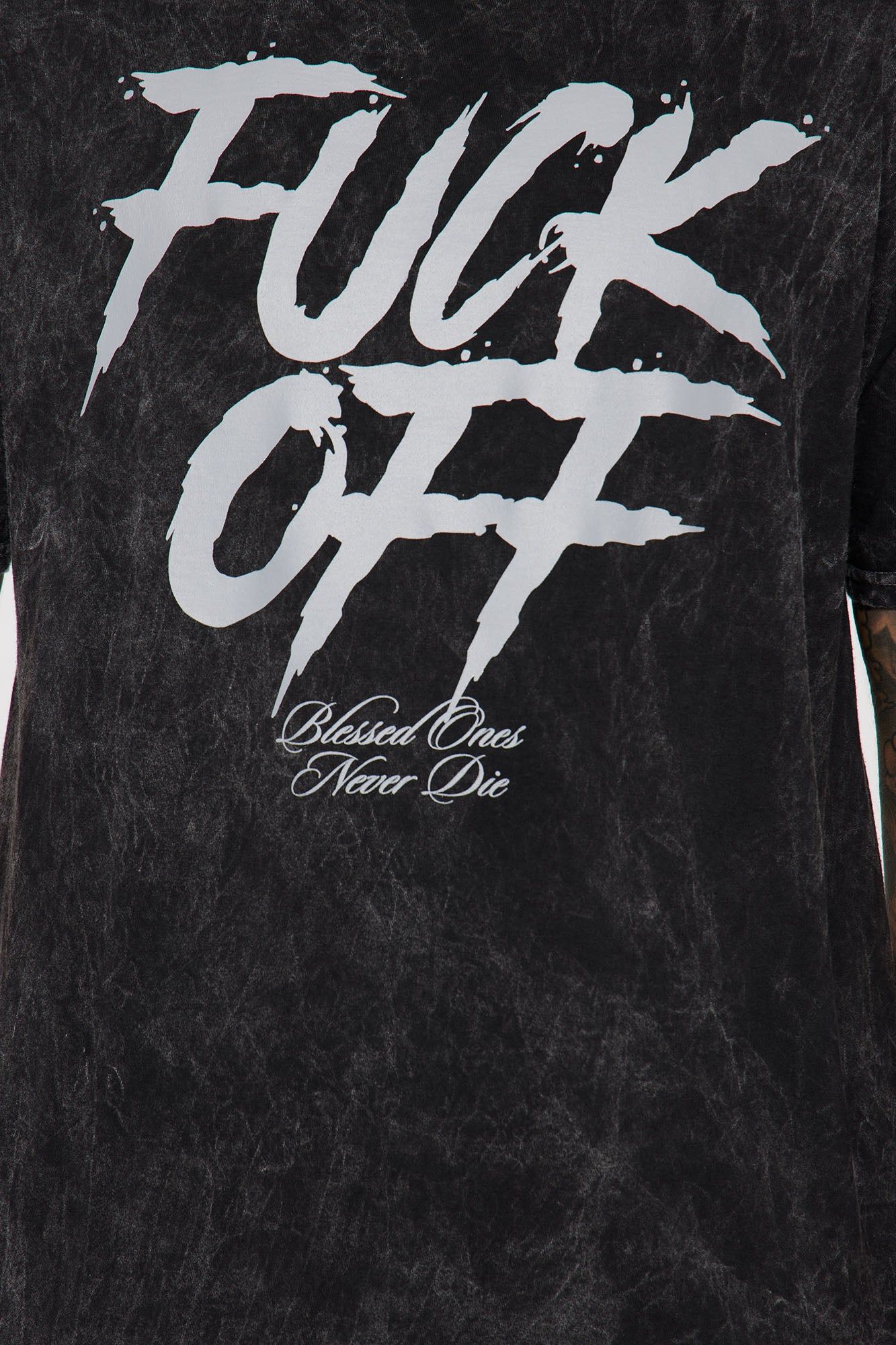 Fuck Off Forever Short Sleeve Tee - Black sold by Fashion Nova product image thumbnail 3