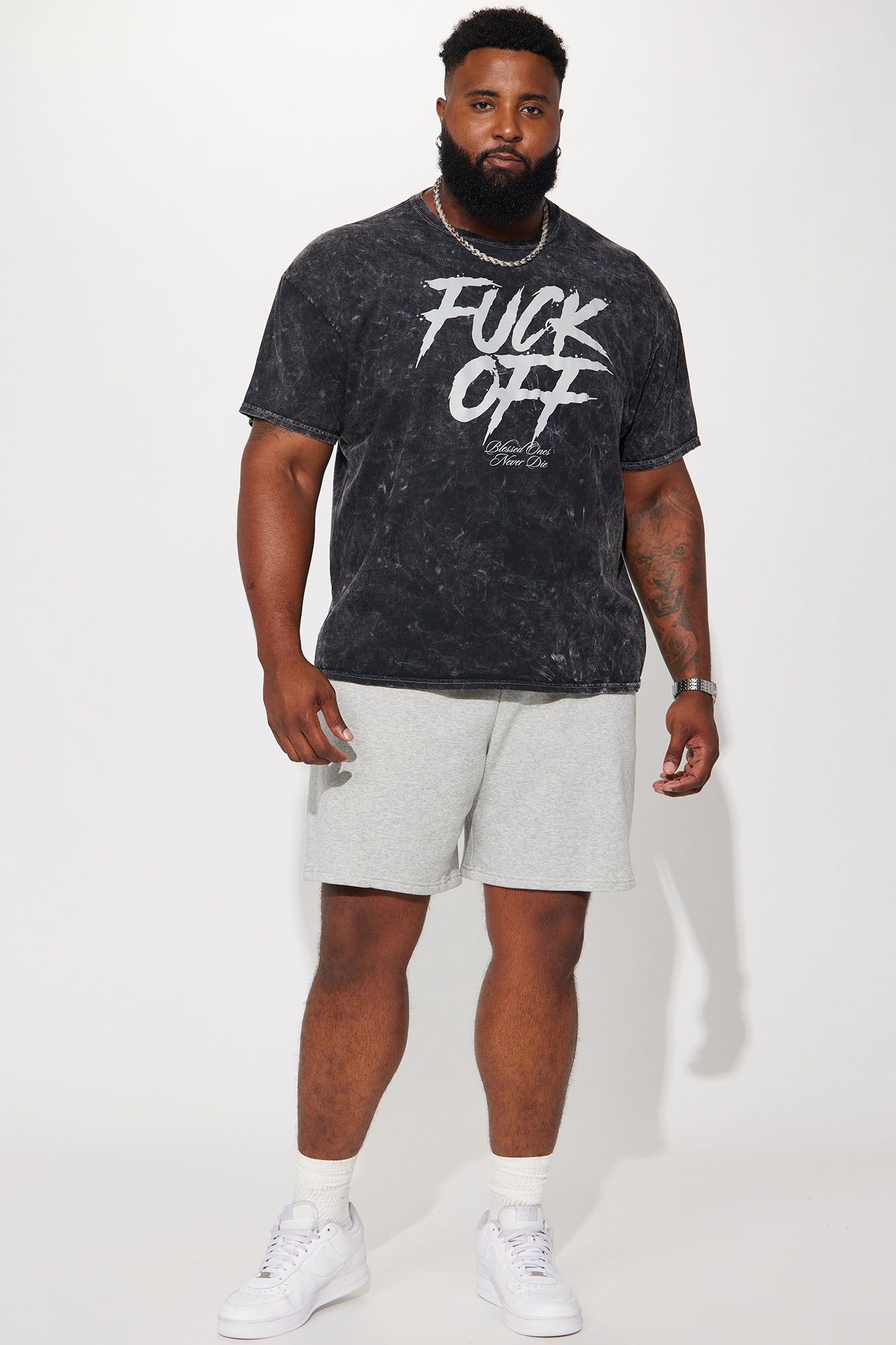 Fuck Off Forever Short Sleeve Tee - Black sold by Fashion Nova product image thumbnail 6