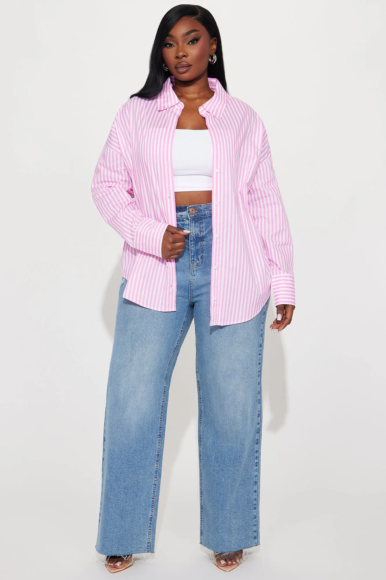Newport Striped Shirt - Pink/combo sold by Fashion Nova product image thumbnail 5