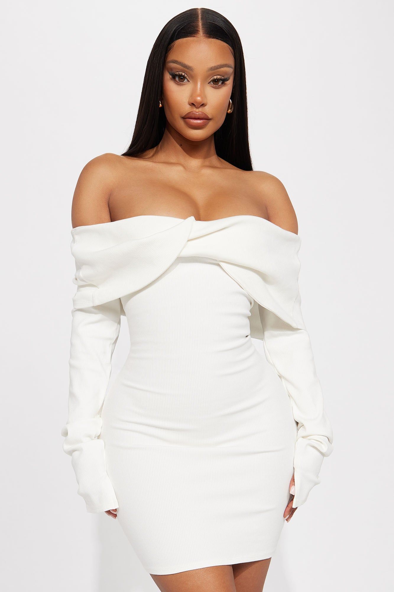 Vivianna Snatched Mini Dress - Off White sold by Fashion Nova product image thumbnail 2