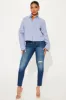As I Am Striped Shirt - Blue/combo sold by Fashion Nova