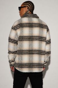 Move Up Plaid Shacket - Black/combo sold by Fashion Nova
