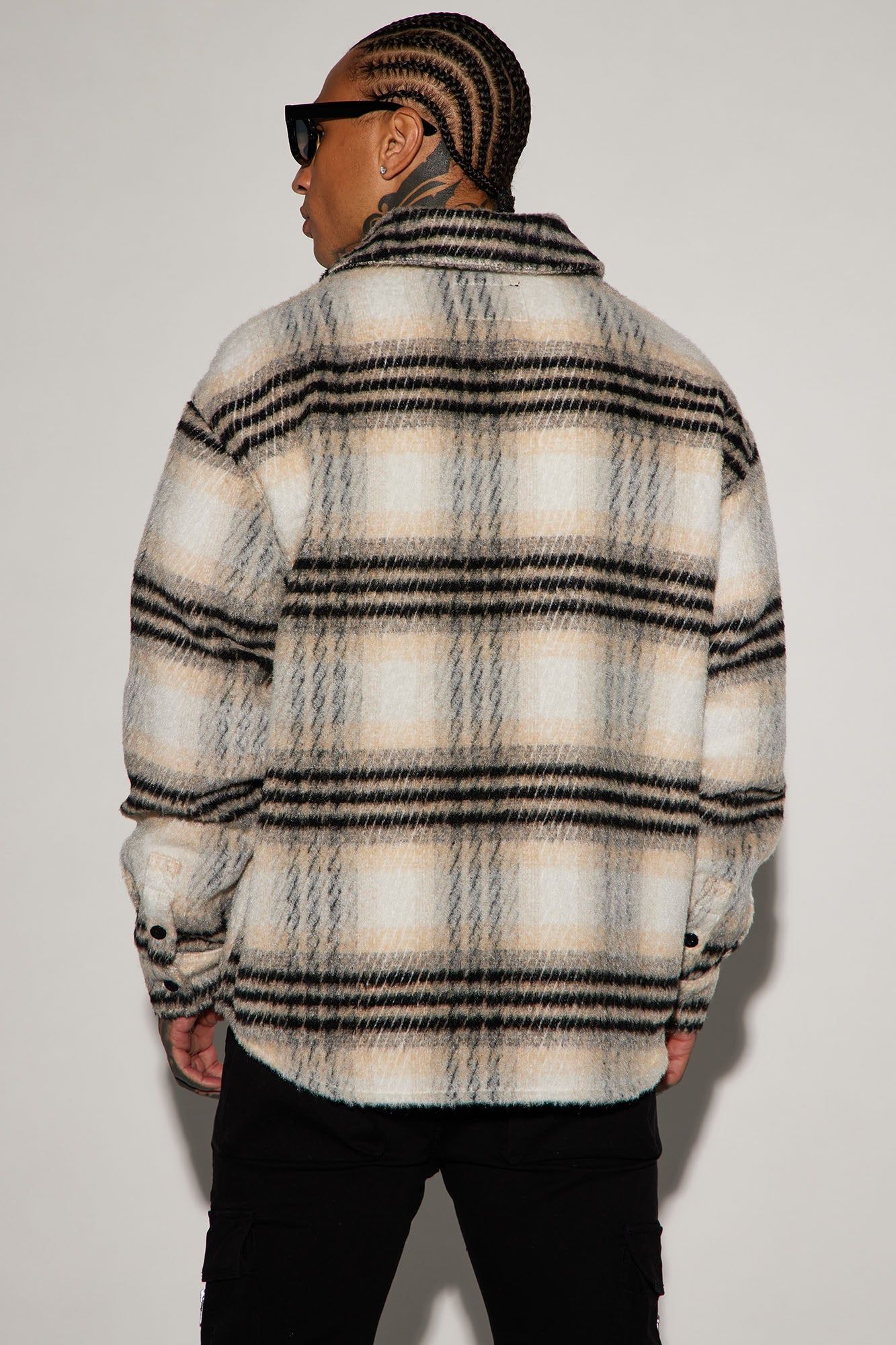 Move Up Plaid Shacket - Black/combo sold by Fashion Nova product image thumbnail 3