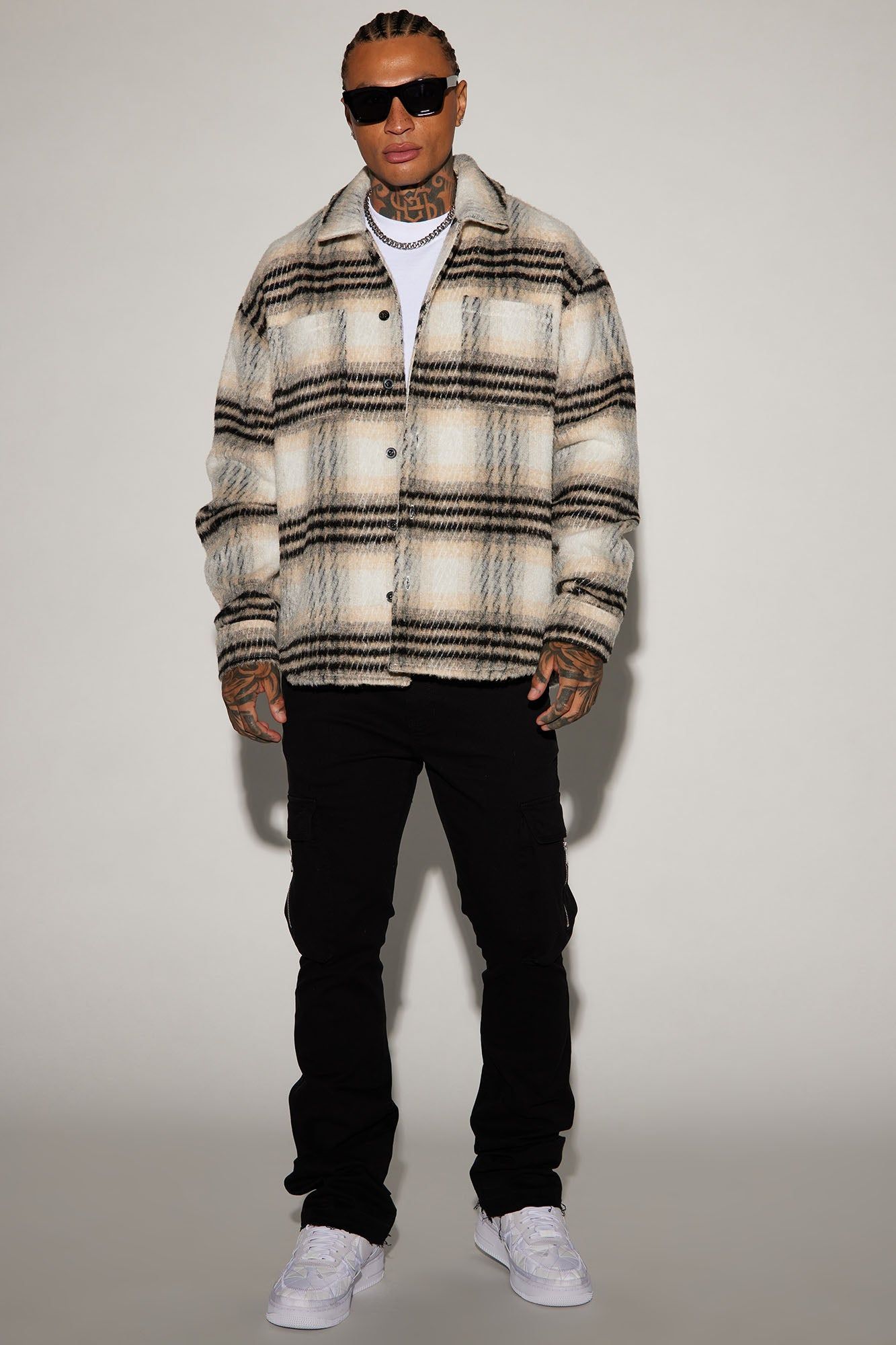 Move Up Plaid Shacket - Black/combo sold by Fashion Nova product image thumbnail 2