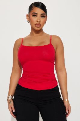 Sara Cami Top - Red sold by Fashion Nova