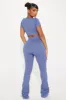 Body Goals Effortless Seamless Active Set - Slate Blue sold by Fashion Nova